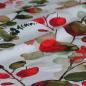 Preview: Viskose Twill Blütendolden grün rot - Light and Lush